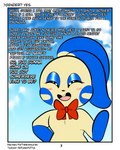 4:5 absurd_res anthro bow_ribbon dialogue english_text eyelashes female forest forest_background fur generation_3_pokemon grass hi_res makeup male mascara minun nature nature_background nintendo peach_(rodent_powered) plant pokemon pokemon_(species) pokemon_mystery_dungeon red_eyes rodent_powered_(softestpuffss) semi-anthro slight_blush softestpuffss solo spike_chunsoft text tree yellow_body yellow_fur