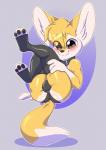 2018 absurd_res anthro black_nose blush bulge butt canid canine clothed clothing crossdressing digital_drawing_(artwork) digital_media_(artwork) femboy fennec_fox fox fur hair hi_res legs_up legwear looking_at_viewer male mammal panties simple_background smile solo stockings thigh_highs true_fox underwear ziggy_fox ziggy_fox_(character)