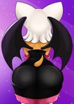 anthro armwear big_butt butt clothing elbow_gloves female gloves handwear legwear rear_view solo thick_thighs thigh_highs wings sonson-sensei sega sonic_the_hedgehog_(series) rouge_the_bat bat mammal absurd_res hi_res