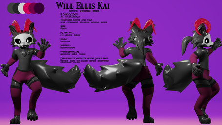 anthro arm_warmers armwear black_body black_sclera bone bottomwear clothed clothing crystal digitigrade femboy glistening glistening_body gradient_background hair horn hotpants latex leg_warmers legwear looking_at_viewer male mask ponytail purple_background shorts simple_background skull skull_mask solo text topless will-e-kai breath_of_the_wild changed_(video_game) nintendo the_legend_of_zelda will_ellis_kai 16:9 3d_(artwork) 4k absurd_res digital_media_(artwork) hi_res model_sheet widescreen