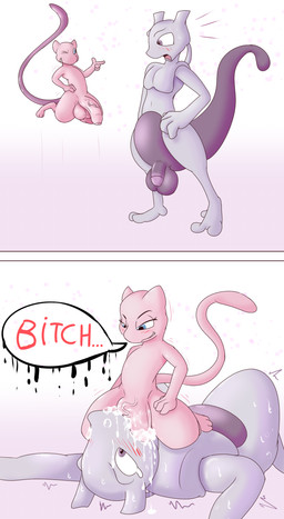 anthro balls big_balls big_penis blush bodily_fluids bouncing cum cum_in_mouth cum_inside cum_on_face degradation dialogue dominant drip_effect duo erection eye_contact face_fucking face_mounting femboy flaccid floating forced forced_oral foreskin genital_fluids genitals gesture grin half-closed_eyes hand_gesture huge_penis humanoid_genitalia humanoid_penis irrumatio kneeling larger_male larger_penetrated larger_sub legendary_duo looking_at_another looking_down lying male male/male male_on_bottom male_on_top mew_duo narrowed_eyes on_back on_bottom on_top on_top_of one_eye_closed open_mouth oral penetration penile penis penis_in_mouth penis_size_difference pink_body pointing questionable_consent sex shocked size_difference smaller_male smile speech_bubble standing submissive surprised tail text thrusting vein veiny_penis wink starit instant_loss_2koma nintendo pokemon generation_1_pokemon legendary_pokemon mew_(pokemon) mewtwo pokemon_(species) 2016 absurd_res english_text hi_res