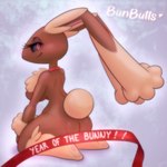 1:1 2023 anthro big_breasts breasts bun_butts butt censored female generation_4_pokemon hi_res lagomorph long_ears looking_at_viewer lopunny mammal nintendo pokemon pokemon_(species) ribbons simple_background solo