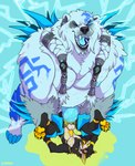 anal anal_penetration animal_genitalia animal_penis anthro anthro_on_anthro anthro_penetrated anthro_penetrating anthro_penetrating_anthro areola balls bareback barefoot belly biceps big_dom_small_sub big_muscles big_penis blue_background bodily_fluids braided_fur canine_genitalia canine_penis claws digitigrade dominant duo ear_piercing ear_ring erection eyes_closed feet fucked_silly fur genital_fluids genitals hand_on_face huge_muscles huge_penis humanoid_genitalia humanoid_penis knot lightning_bolt looking_pleasured lying male male/male male_penetrated male_penetrating male_penetrating_male markings messy musclegut muscular muscular_anthro muscular_male navel nipples nude on_back open_mouth open_smile outie_navel pawpads paws pecs peeing peeing_inside peeing_on_another peeing_while_penetrated penetration penile penile_penetration penis penis_base penis_in_ass penis_size_difference piercing piledriver_position ring_piercing rough_sex scar sex simple_background size_difference smaller_penetrated smile spikes spikes_(anatomy) spread_legs spreading standing teeth thick_penis tongue tongue_out tuft urine urine_in_ass vein watersports illbarks league_of_legends riot_games tencent volibear anubian_jackal bear canid canine canis jackal mammal polar_bear ursine 2024 hi_res