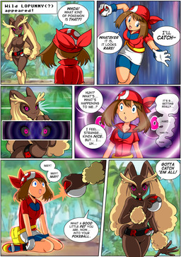 anthro anthrofied belt biped blue_eyes breasts clothing confusion dialogue dominant dominant_anthro duo eyes_close-up featureless_breasts featureless_crotch female female/female headgear headkerchief headwear holding_object holding_pokeball hypnosis karma kerchief loss_of_speech mind_control pink_eyes pokeball pokemon_speak role_reversal shocked sitting slave speech_bubble speech_change standard_pokeball submissive submissive_female submissive_human text text_on_clothing using_pokeball wariza p.chronos nintendo pokemon team_rocket may_(pokemon) pokemon_trainer generation_4_pokemon human lagomorph lopunny mammal pokemon_(species) comic digital_media_(artwork) english_text hi_res
