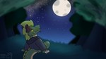 crocoderg detailed_background moon night peaceful sky star kanethedile outbackdile mythology crocodile crocodilian dragon mythological_creature mythological_scalie reptile scalie absurd_res hi_res