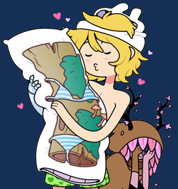antlers blonde_hair blush body_pillow boxers_(clothing) bra clothed clothing dakimakura duo female hair hat headgear headwear heart_symbol hood horn leaf leaf_hair male not_furry panties pillow plant plant_hair pseudo_hair toony underwear discount-supervillain adventure_time cartoon_network finn_the_human huntress_wizard elemental_creature elemental_humanoid flora_fauna human humanoid mammal plant_humanoid digital_media_(artwork)