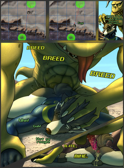 anal anus balls bodily_fluids bottomless butt clothed clothing cum cum_in_ass cum_inside desert gaping gaping_anus genital_fluids genitals male male/male outside partially_clothed penis questionable_consent size_difference split tongue torn_clothing vault_suit trashbadger fallout microsoft trashbadger_(fursona) badger deathclaw mammal mustelid musteline scalie absurd_res hi_res