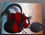 anthro balls big_balls big_breasts big_butt breasts butt darkshasion_(artist) deadlift exercise female genitals herm hi_res huge_balls huge_breasts huge_butt hyper hyper_balls hyper_genitalia intersex mamma_orca muscular rear_view solo thick_thighs weightlifting weights workout