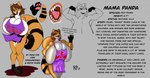 anthro apron apron_only areola big_breasts breasts clothing female huge_breasts mature_female profanity solo text rapidpanda_(artist) mama_panda ailurid mammal red_panda english_text