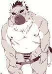 anthro balls belly clothing flaccid foreskin genitals humanoid_genitalia humanoid_penis kemono male navel overweight overweight_anthro overweight_male penis pubes scar simple_background solo underwear white_background rudolph_trnd lifewonders tokyo_afterschool_summoners yasuyori_(tas) canid canine canis domestic_dog mammal 2021 censored hi_res