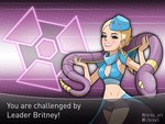 blonde_hair breasts celebrity cleavage clothed clothing ear_piercing ear_ring eyeshadow female feral hair human_focus lipstick makeup midriff navel not_furry_focus piercing purple_body purple_scales ring_piercing scales text toony brex5 britney_spears nintendo pokemon real_world britney_spears_(character) ekans generation_1_pokemon human mammal pokemon_(species) reptile scalie snake 2016 4:3 digital_media_(artwork) english_text watermark