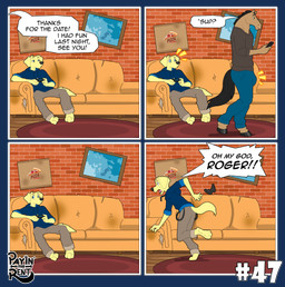 anthro controller duo furniture game_controller humor implied_orgasm living_room male running sitting sofa standing walking ariesartist bird_dog canid canine canis domestic_dog equid equine horse hunting_dog labrador mammal retriever comic hi_res