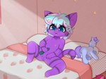 anthro breasts female genitals loli nipples pussy sex_toy small_breasts solo vibrator wand_vibrator young young_anthro young_female molly_derpy domestic_cat felid feline felis mammal hi_res