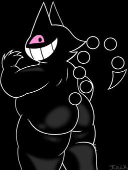 anthro belly big_butt black_body black_ears black_fur butt butt_focus fur huge_butt huge_thighs looking_at_viewer male overweight overweight_anthro overweight_male presenting presenting_hindquarters slightly_chubby smile solo tail teeth thick_thighs tunrix_canrio deltarune undertale_(series) friend_(deltarune) domestic_cat felid feline felis mammal 3:4 hi_res