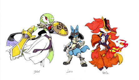 1_eye 3_fingers 3_toes 4_fingers ambiguous_gender anthro arm_markings arm_tuft armor barefoot big_ears big_eyes biped bottomless cheek_tuft claws clothed clothing countershade_face countershade_torso countershading crotch_tuft digitigrade eye_markings eye_scar eyelashes facial_markings facial_scar facial_tuft featureless_limbs feet female fingers fluffy fluffy_tail front_view fur fur_tuft glistening gloves_(marking) group hair half-closed_eyes hand_on_hip happy hat head_markings headgear headwear holding_character inner_ear_fluff larger_female leg_markings long_fur looking_aside looking_away looking_up male markings melee_weapon metallic_body mostly_nude multicolored_body multicolored_fur multicolored_skin narrowed_eyes naturally_censored neck_tuft nude open_mouth paws pose pseudo_clothing pupils red_eyes scar serious shield shoulder_tuft simple_background size_difference slit_pupils smaller_ambiguous smaller_male smile snout spikes spread_arms standing sword tail text toe_claws toes tuft weapon twisted-wind nintendo pokemon aegislash animate_inanimate canid canine delphox gardevoir generation_3_pokemon generation_4_pokemon generation_6_pokemon living_melee_weapon living_sword living_weapon lucario mammal pokemon_(species) cel_shading colorful_theme digital_media_(artwork) full-length_portrait hatching_(art) model_sheet portrait shaded