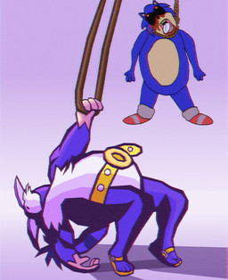 death hanged implied_fatal male male/male noose overweight overweight_male presumed_dead rope shitpost hot_knives creepypasta gigachad sega sonic_the_hedgehog_(series) soyjak big_the_cat sonic.exe sonic_the_hedgehog wojak domestic_cat eulipotyphlan felid feline felis hedgehog mammal absurd_res hi_res meme