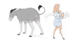 animal_dildo animal_genitalia animal_pussy animal_sex_toy anthro anthro_on_feral anus artificial_insemination bestiality biped bodily_fluids clitoris cum dildo duo equine_anus equine_dildo equine_genitalia equine_pussy eyewear female female/female feral floppy_ears fur genital_fluids genitals glasses grey_body hooves pussy quadruped sex_toy simple_background syringe tail tail_tuft tuft white_background causationcorrelation gertrude_vick asinus bovid canid canine canis caprine domestic_dog donkey equid equine goat hybrid lagomorph leporid mammal rabbit hi_res