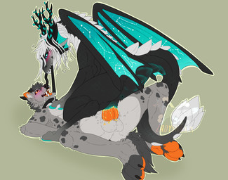 anthro anthro_on_feral anus bestiality blush bodily_fluids collar cum cum_in_vagina cum_inside duo ejaculation female feral genital_fluids leash leash_pull lying male male/female membrane_(anatomy) membranous_wings on_back on_top paws penetration penile penile_penetration saliva tail tail_tuft tuft wings ladyshajoy mythology dragon hyena mammal mythological_creature mythological_scalie scalie absurd_res hi_res