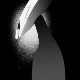 2_horns ambiguous_gender black_eyes clothed clothing empty_eyes horn liquid solo white_head du_dang hollow_knight_(franchise) team_cherry hollow_knight_(character) arthropod vessel_(species) 1:1 hi_res monochrome