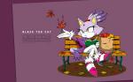 anthro apple bench biped book brown_eyes clothing female fire food footwear fruit high_heels leaf on_bench plant shoes solo yuji_uekawa sega sonic_channel sonic_the_hedgehog_(series) blaze_the_cat domestic_cat felid feline felis mammal 16:10 hi_res official_art widescreen