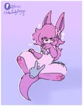 accessory anthro clitoris disembodied_hand female feral fur genitals hair_accessory heart_symbol multicolored_body multicolored_fur paws pussy simple_background solo spread_legs spreading two_tone_body two_tone_fur naholadydragon nintendo pokemon floppy_sylveon eeveelution generation_6_pokemon pokemon_(species) sylveon hi_res restricted_palette