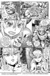 alternate_species animal_humanoid big_breasts bowser bowsette_meme breasts cleavage clothed clothing comic crossgender crown dialogue english_text eyes_popping_out female headgear hi_res horn horned_humanoid humanoid jugem_(pencils) koopa macro male mario_bros meme menacing_(meme) monochrome nintendo pencils_(artist) scalie scar spikes super_crown text url