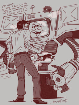 ahegao andromorph andromorph/male andromorph_penetrated arm_hair belt biped blush bodily_fluids body_hair bottomwear butt cathode_ray_tube clock clothed clothed_male clothed_sex clothing collared_shirt cum cum_in_vagina cum_inside dark_hair dialogue dress_shirt dress_shoes duo erection footwear genital_fluids genitals grey_background hair heart_eyes heart_symbol human_penetrating_robot intersex intersex/male intersex_penetrated looking_pleasured machine male male_penetrating male_penetrating_andromorph male_penetrating_intersex not_furry open_mouth pants penetration penile penile_penetration penis penis_in_vagina penis_poking_out penis_through_fly plantigrade pull_out questionable_consent robophilia robotic_arm rolled_up_sleeves screen screen_face sex shirt shoes simple_background slacks smile standing standing_sex sweat synthetic_pussy text tongue tongue_out topwear vaginal vaginal_penetration watch wheel wristwatch littlestfuzz fallout microsoft benny_geko_(fallout) yes_man_(fallout) human mammal robot securitron_(fallout) 3:4 absurd_res digital_drawing_(artwork) digital_media_(artwork) english_description english_text hi_res monochrome
