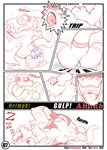 abdominal_bulge anal anal_vore anthro anthro_prey bandai_namco belly big_belly butt calling_for_help claws cock_vore comic digestion digimon digimon_(species) english_text face_imprint female female_prey forced genitals group guilmon imminent_digestion imprint lying male male_pred male_prey muffled_screaming multiple_prey on_back oral_vore penile penis renamon roco same_size_vore satisfied sleeping solo_focus struggling struggling_prey swallowing tail terriermon text toe_claws tongue tripping unwilling_prey vore