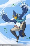 anthro balls erection feathers flying genitals humanoid_genitalia humanoid_penis male penis scarf solo clamcrusher breath_of_the_wild nintendo the_legend_of_zelda revali avian rito hi_res