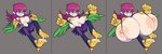 big_breasts breast_expansion breasts expansion female green_eyes hair huge_breasts nipples purple_hair solo fupoo european_mythology greek_mythology mythology yu-gi-oh! harpie_lady avian duel_monster harpy humanoid mythological_avian mythological_creature 2022 hi_res