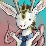 ambiguous_gender anthro antlers favicon horn necktie solo mellis downsy giraffe giraffid girratalope hybrid jackalope lagomorph mammal murid murine rat rodent 1:1 low_res thumbnail