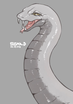 ambiguous_gender countershade_neck countershading eyelashes fangs feral forked_tongue glistening glistening_body glistening_eyes glistening_scales grey_background grey_body looking_at_viewer open_mouth pupils scales simple_background solo teeth tongue tongue_out yellow_eyes sigma-d reptile scalie snake 2023 dated digital_media_(artwork) hi_res portrait