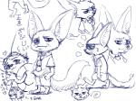 anthro fur male text shanghairuby disney zootopia finnick_(zootopia) nick_wilde canid canine fennec_fox fox mammal true_fox 2016 4:3 japanese_text