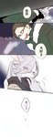 ambiguous_gender anthro blush duo eyewear glasses kemono male text ukisudori yaehara_makoto yura_kousuke human lagomorph leporid mammal rabbit comic japanese_text translation_request