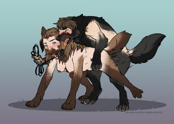 4_toes all_fours black_body black_fur blue_eyes blush breasts brown_body brown_fur claws collar doggystyle duo eyes_closed feet female feral feral_on_feral from_behind_position fur human_to_feral leash leash_pull loss_of_dexterity male male/female mid_transformation multi_breast nipples nude sex species_transformation toe_claws toes tongue tongue_out transformation lakehounds mythology kinaeris shadow_wolf canid canine human mammal mythological_canine mythological_creature werecanid werecanine werecreature werewolf