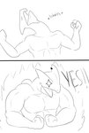 anthro eyes_closed inhale male muscular muscular_anthro muscular_arms muscular_male open_mouth pecs star_eyes text two_panel_image 44vex nintendo pokemon vex_(44vex) generation_3_pokemon pokemon_(species) sceptile 2020 comic english_text hi_res monochrome sketch