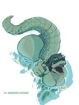 anthro big_butt blush body_blush breasts butt butt_blush crocodile_tail eyes_closed female fingers freckled_butt freckles gesture green_body green_hair green_scales hair hand_gesture high-angle_view huge_butt humanoid_hands hyper hyper_butt laugh laughing_at_viewer looking_at_viewer looking_up mocking_viewer non-mammal_breasts nude nude_anthro nude_female open_mouth partially_submerged pointing pointing_at_viewer scales shadow sharp_teeth short_hair simple_background solo tail teeth text tongue water white_background mrmoody_revenge cavemanon_studios i_wani_hug_that_gator olivia_halford baryonyx dinosaur prehistoric_species reptile saurischian scalie spinosaurid theropod 3:4 artist_name colored half-length_portrait hi_res portrait shaded