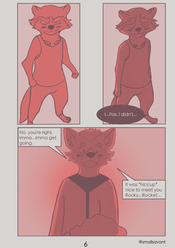 alcohol anthro beverage blush bottomwear brown_body brown_fur clothed clothing dialogue drunk duo eyes_closed fur humor jacket laugh male male/male open_mouth pants shirt simple_background smile substance_intoxication teeth text topwear white_body white_fur smallsavant guardians_of_the_galaxy marvel nintendo star_fox fox_mccloud rocket_raccoon canid canine canis fox mammal procyonid raccoon 2019 absurd_res comic digital_media_(artwork) english_text hi_res