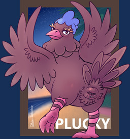 3_toes 4_toes animal_genitalia anisodactyl anthro anthrofied avian_butt beak belly biped blue_body blue_skin bodily_fluids brown_body brown_feathers butt claws cloaca cloaca_juice curvy_figure feathered_wings feathers feet female genital_fluids genitals half-closed_eyes multicolored_body multicolored_feathers multicolored_skin narrowed_eyes nude outside pink_feet presenting presenting_cloaca semi-anthro solo sunset tail tail_feathers talons toe_claws toes tuft two_tone_body two_tone_skin wings patohoro animal_crossing nintendo plucky_(animal_crossing) avian bird chicken galliform phasianid alpha_channel hi_res