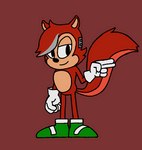 anthro clothed clothing cybernetic_implant fluffy fluffy_tail footwear fur gesture gloves greying_hair hair hand_gesture handwear male obscure_character partially_clothed pointing shoes simple_background smile smirk solo tail murdercide626 sega sonic_the_hedgehog_(series) kevin_the_squirrel mammal rodent sciurid tree_squirrel digital_media_(artwork)