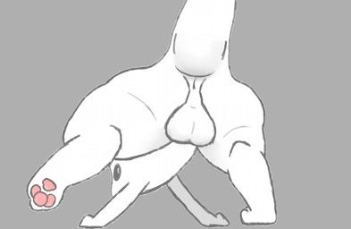 anus ass_up balls black_eyes butt feral genitals legs_up looking_at_viewer male nude pawpads paws penis presenting presenting_anus presenting_hindquarters raised_leg simple_background solo tail tluckyl rain_world videocult survivor_(rain_world) mammal slugcat digital_drawing_(artwork) digital_media_(artwork) shaded