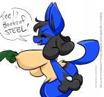 big_breasts breasts english_text eyes_closed female huge_breasts jigglybutts lucario nintendo nipple_pinch pokémon text tumblr video_games
Rating: Questionable
Score: 6
User: Juni221
Date: March 16, 2014