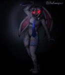 anthro female knife necktie open_mouth red_eyes solo e4hargus five_nights_at_freddy's scottgames vocaloid hatsune_miku vanny_(fnaf) lagomorph leporid mammal rabbit absurd_res hi_res