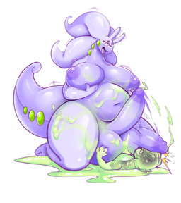 antennae_(anatomy) anthro areola balls belly big_balls big_belly big_breasts big_penis bodily_fluids breasts cockslap colored_cum cum deep_navel duo eyelashes eyewear front_view genital_fluids genitals glasses glistening green_cum gynomorph hair hand_on_balls hand_on_breast heart_eyes heart_symbol holding_breast huge_balls huge_breasts huge_penis huge_thighs humanoid_genitalia humanoid_penis hyper hyper_balls hyper_genitalia intersex inverted_nipples kneeling larger_gynomorph larger_intersex looking_down looking_pleasured lying male navel nipples non-mammal_balls non-mammal_nipples nude on_back open_mouth overweight overweight_gynomorph overweight_intersex penis precum puffy_areola purple_eyes saliva sex size_difference slap slightly_chubby slightly_chubby_anthro slightly_chubby_gynomorph slightly_chubby_intersex slime smaller_male smile tail thick_thighs tongue tongue_out unusual_bodily_fluids unusual_cum unusual_genital_fluids wide_hips meganemausu mythology nintendo pokemon gaia_(uwiggitywotm8) canid canine canis domestic_dog dragon generation_6_pokemon goodra mammal mythological_creature mythological_scalie pokemon_(species) scalie 2018 alternate_version_at_source hi_res