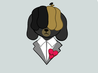 black_body black_coded black_fur brown_body brown_fur clothing dreadlocks floppy_ears fur heart_symbol looking_at_viewer male simple_background solo suit topwear mythismith06 german_(altpuppy) canid canine canis domestic_dog mammal 4:3 headshot_portrait hi_res portrait