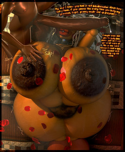 age_difference aged_up anthro anthro_focus areola balls beak beak_lips bed belly big_areola big_balls big_breasts big_nipples big_penis bird's-eye_view blonde_hair bodily_fluids breast_slap breasts brown_areola brown_body brown_nipples brown_skin cross cross_necklace cum cum_drip dark_areola dark_body dark_nipples dark_skin dialogue dripping duo elderly elderly_anthro elderly_female faceless_character faceless_human faceless_male female female_anthro female_focus furniture genital_fluids genitals glistening glistening_body glistening_lips glistening_skin hair hairy_vulva hands_behind_head high-angle_view huge_areola huge_balls huge_breasts huge_hips huge_lips huge_nipples huge_penis huge_thighs human_on_anthro hyper hyper_areola hyper_breasts hyper_genitalia hyper_long_penis hyper_penis inside interspecies jewelry kneeling lips long_hair lying lying_on_bed machine male male/female male_human montgomery_glands musk necklace nipples non-mammal_breasts non-mammal_nipples non-mammal_vulva obscured_eyes older_anthro older_female on_bed overweight overweight_anthro overweight_female pecs penis penis_awe petals pubes red_lips shaking slap slosh sloshing_breasts solo_focus spread_legs spreading talking_to_another talking_to_partner text thick_lips thick_thighs throbbing throbbing_penis tilde_after_text trembling vein veiny_breasts veiny_penis vulva wide_hips yellow_body yellow_text younger_human younger_male rckke rckke_(modeler) five_nights_at_freddy's five_nights_at_freddy's_2 scottgames granny_toy_chica toy_chica_(fnaf) animatronic avian bird chicken galliform human mammal phasianid robot robot_anthro 2026 3d_(artwork) digital_media_(artwork) english_text hi_res