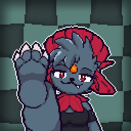 4_toes :3 >:3 against_surface anthro anthrofied bangs barefoot bent_leg biped black_clothing black_eyebrows black_nose black_shirt black_topwear blep breasts checkered checkered_background cheek_tuft claws closed_smile clothed clothing curling_toes cute_fangs dark_eyelids eyebrows eyelashes eyes_closed facial_tuft fangs feet female female_anthro foot_focus foot_on_glass footprint forehead_gem foreshortening freckled_face freckles front_view fur gem hair half-closed_eyes happy head_tuft hindpaw imminent_stomp inner_ear_fluff knee_pulled_up looking_at_viewer looking_down looking_down_at_viewer low-angle_view medium_breasts mouth_closed narrowed_eyes neck_tuft off_shoulder on_glass outline pattern_background pawprint paws perspective plantigrade pokemorph raised_eyebrows raised_foot raised_paw red_eyes red_hair shirt simple_background smile smiling_at_viewer snaggle_tooth soles solo standing stepped_on teeth thick_eyelashes toe_claws toes tongue tongue_out topwear torn_clothing torn_shirt torn_topwear tuft white_claws white_outline worm's-eye_view dante_kurutta_(artist) nintendo pokemon fan_character fang_the_weavile generation_4_pokemon mammal pokemon_(species) weavile 1:1 2025 2d_animation animated digital_drawing_(artwork) digital_media_(artwork) high_framerate loop pixel_(artwork) pixel_animation short_playtime sound webm