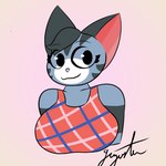 anthro big_breasts breasts clothed clothing dark_hair dress female grey_body grey_hair grey_skin hair looking_at_viewer orange_clothing simple_background smile solo topwear gazaster animal_crossing nintendo lolly_(animal_crossing) domestic_cat felid feline felis mammal 1:1 2022 bust_portrait digital_media_(artwork) portrait