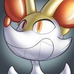 1:1 animate_inanimate braixen clothing digital_media_(artwork) generation_6_pokemon headshot_portrait icon inflatable inner_ear_fluff latex latex_body latex_clothing latex_skinsuit living_inflatable low_res multicolored_body nintendo orange_eyes orange_nose permagrin permanent_smile pokemon pokemon_(species) pool_toy portrait posexe seam_(sewing) shaded sharp_teeth simple_background skinsuit soft_shading solo teeth three-quarter_view tight_clothing tuft two_tone_body white_body yellow_body