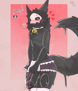 anthro aroused balls big_penis big_penis_problems blush bodily_fluids bottomwear clothed clothing collar crossdressing dripping embarrased_horny embarrassed erection femboy foreskin genital_fluids genitals glistening glistening_body huge_penis humanoid_genitalia humanoid_penis legwear male male_anthro mask penis precum shy simple_background skirt solo speech_bubble thick_thighs throbbing throbbing_penis unwanted_erection 4uka changed_(video_game) puro_(changed) canid canine canis latex_creature mammal wolf absurd_res hi_res